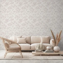 Profhome 395481-GU Papier peint floral texturé brillant 5,33 m2