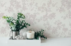 Profhome 395481-GU Papier peint floral texturé brillant 5,33 m2