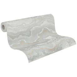 Profhome 396595-GU Papier peint à motifs graphiques texturé et un effet métallique 5,33 m2