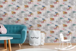 Profhome 935611-GU Papier peint à motifs graphiques légèrement texturé mat 5,33 m2