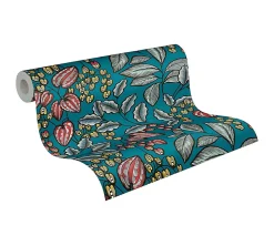 Profhome 377542-GU Papier peint floral lisse mat 5,33 m2