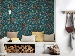 Profhome 377542-GU Papier peint floral lisse mat 5,33 m2