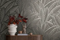 Profhome 399334-GU Papier peint à motifs graphiques légèrement texturé satiné 5,33 m2