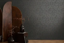 Profhome 399344-GU Papier peint à motifs graphiques légèrement texturé et des accents métalliques 5,33 m2