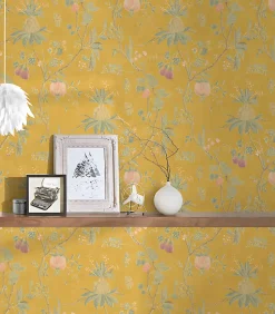 Profhome 367194-GU Papier peint floral légèrement texturé mat 5,33 m2