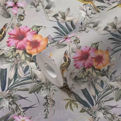 Profhome 381782-GU Papier peint floral lisse mat 5,33 m2