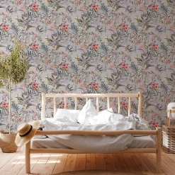 Profhome 381782-GU Papier peint floral lisse mat 5,33 m2
