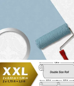 Profhome 961914-GU Papier peint baroque légèrement texturé mat 26,5 m2