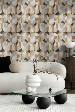 Profhome 399321-GU Papier peint rétro légèrement texturé mat 5,33 m2