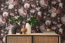 Profhome 388214-GU Papier peint floral légèrement texturé satiné 5,33 m2