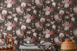 Profhome 388214-GU Papier peint floral légèrement texturé satiné 5,33 m2