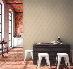 Profhome 378643-GU Papier peint à motifs graphiques légèrement texturé subtilement chatoyant 5,33 m2