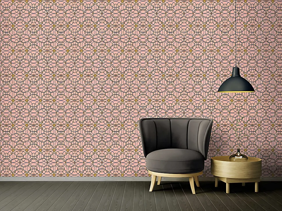Profhome 370496-GU Papier peint baroque lisse subtilement chatoyant 7,035 m2