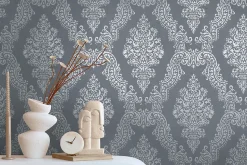 Profhome 397657-GU Papier peint baroque texturé satiné 5,33 m2