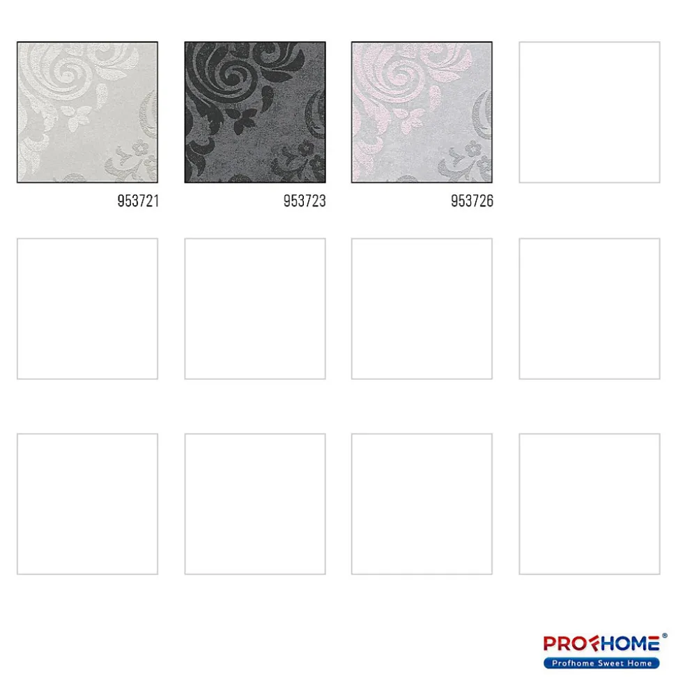 Profhome 953721-GU Papier peint baroque légèrement texturé effet métallique 5,33 m2