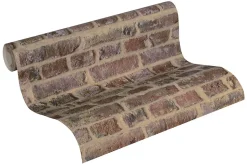 Profhome 371611-GU Papier peint aspect pierre carrelage lisse mat 5,33 m2