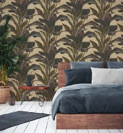 Profhome 378624-GU Papier peint floral légèrement texturé subtilement chatoyant 5,33 m2
