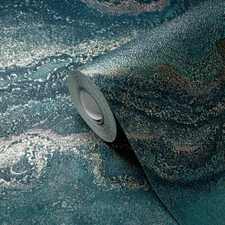 Profhome 396593-GU Papier peint à motifs graphiques texturé et un effet métallique 5,33 m2