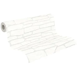 Profhome 355515-GU Papier peint aspect pierre carrelage légèrement texturé mat 26,5 m2