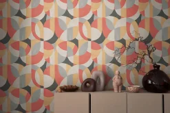 Profhome 399323-GU Papier peint rétro légèrement texturé mat 5,33 m2