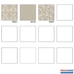 Profhome 956281-GU Papier peint aspect textile texturé mat 5,33 m2