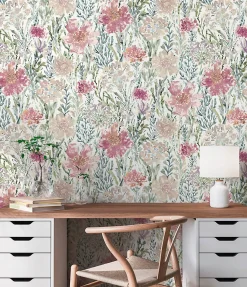 Profhome 396952-GU Papier peint floral légèrement texturé mat 5,33 m2