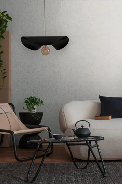 Profhome 399341-GU Papier peint à motifs graphiques légèrement texturé satiné 5,33 m2