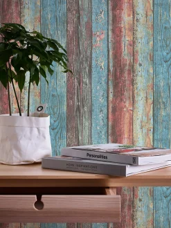 Profhome 307231-GU Papier peint aspect bois lisse mat 5,33 m2