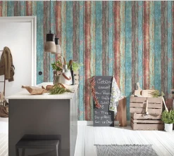 Profhome 307231-GU Papier peint aspect bois lisse mat 5,33 m2