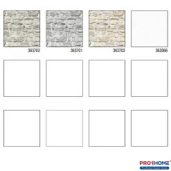 Profhome 363702-GU Papier peint aspect pierre carrelage lisse mat 5,33 m2