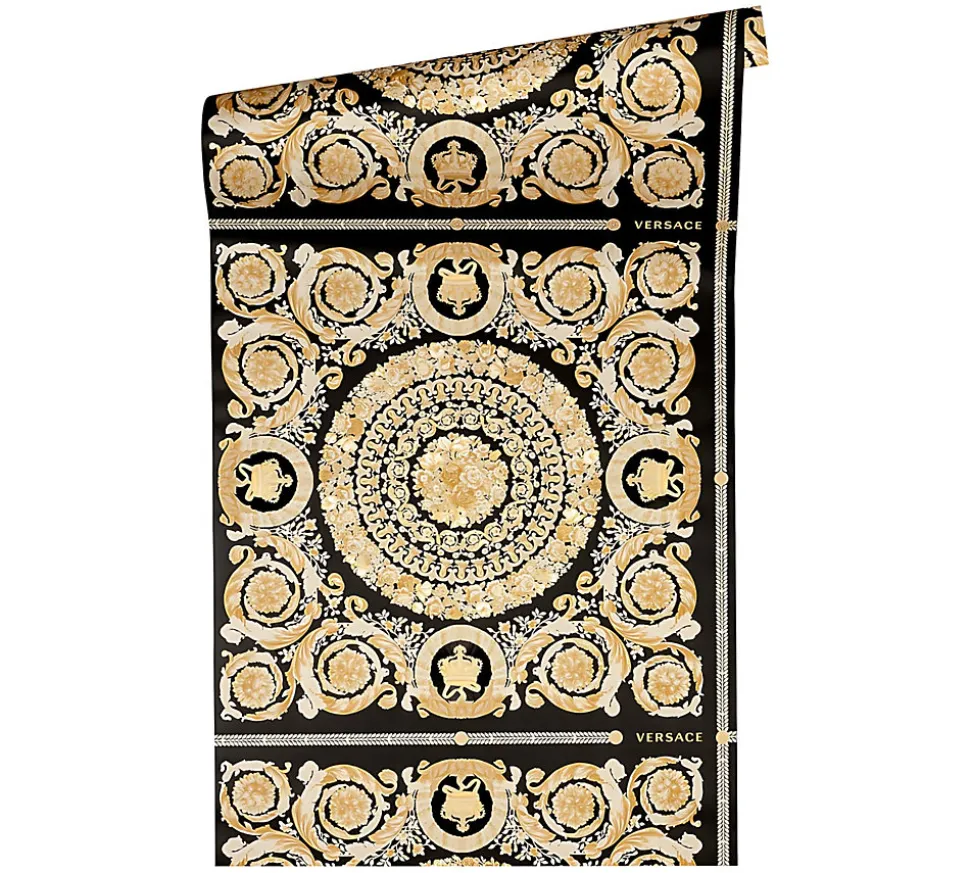 Profhome 370553-GU Papier peint baroque légèrement texturé brillant 7,035 m2