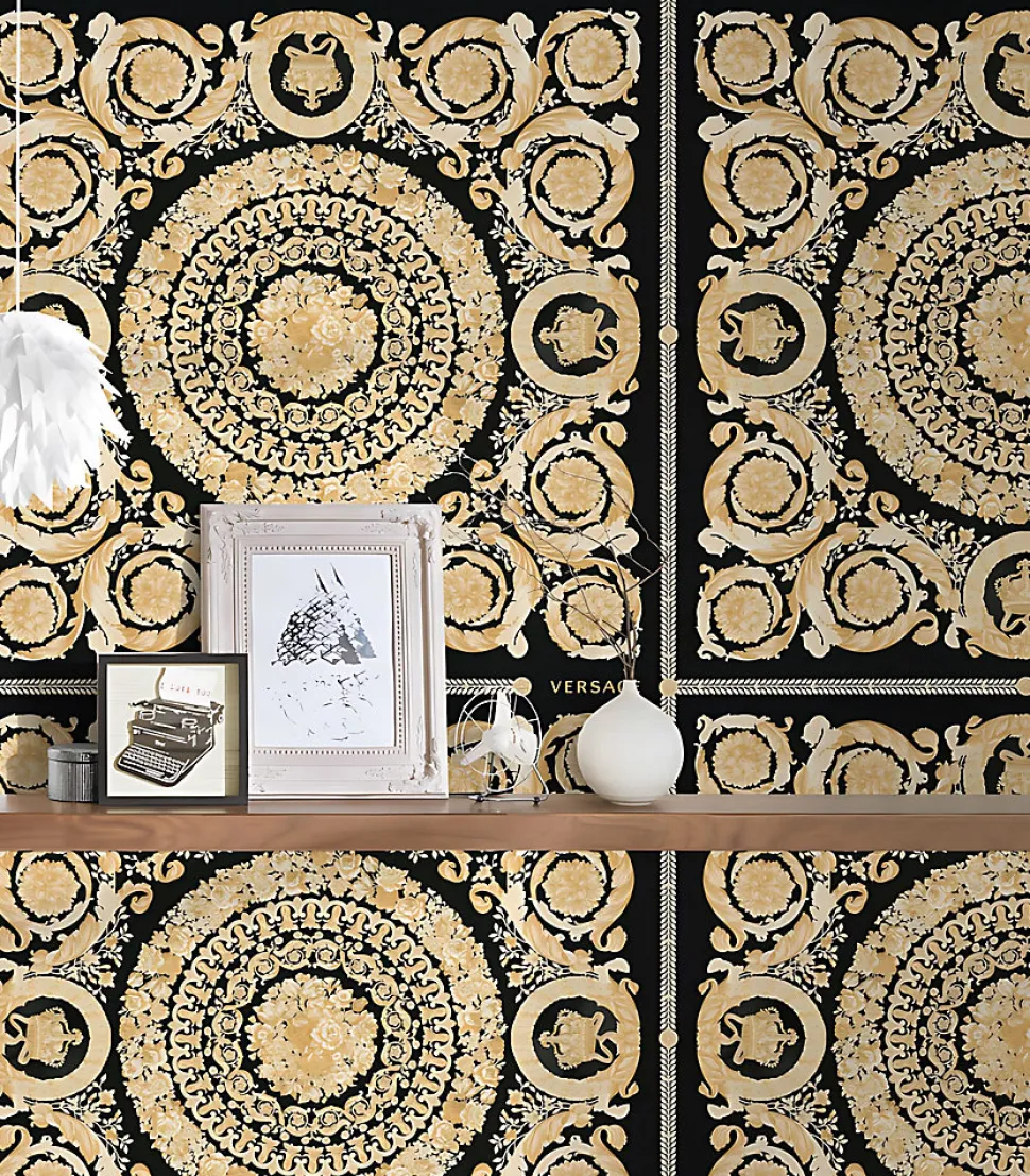 Profhome 370553-GU Papier peint baroque légèrement texturé brillant 7,035 m2