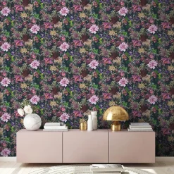 Profhome 381756-GU Papier peint floral lisse mat 5,33 m2