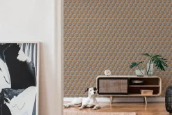 Profhome 387483-GU Papier peint à motifs graphiques légèrement texturé mat 5,33 m2