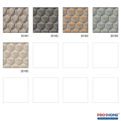 Profhome 387483-GU Papier peint à motifs graphiques légèrement texturé mat 5,33 m2