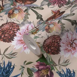 Profhome 381755-GU Papier peint floral lisse mat 5,33 m2