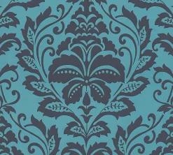 Profhome 369105-GU Papier peint baroque lisse motif mate, fond brillant 5,33 m2
