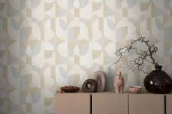 Profhome 399324-GU Papier peint rétro légèrement texturé mat 5,33 m2