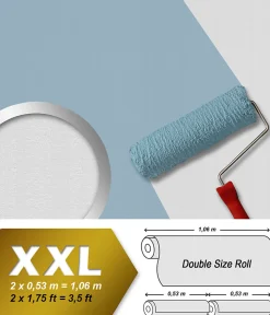 Profhome 586315-GU Papier peint à rayures texturé mat 26,5 m2