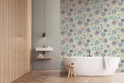 Profhome 396953-GU Papier peint floral lisse mat 5,33 m2