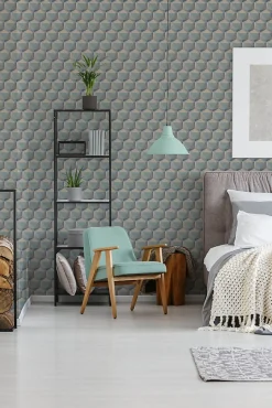 Profhome 387484-GU Papier peint à motifs graphiques légèrement texturé mat 5,33 m2