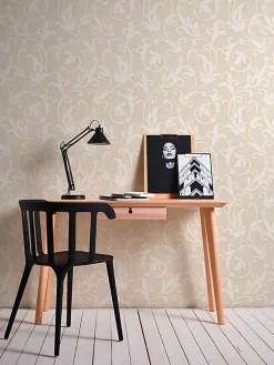 Profhome 954907-GU Papier peint aspect textile texturé mat 5,33 m2