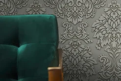 Profhome 368981-GU Papier peint baroque légèrement texturé brillant 5,33 m2