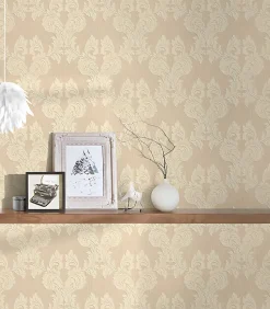 Profhome 956302-GU Papier peint aspect textile texturé mat 5,33 m2