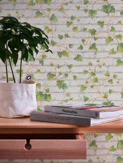 Profhome 319421-GU Papier peint aspect pierre carrelage lisse mat 5,33 m2