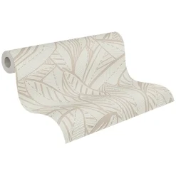 Profhome 399333-GU Papier peint à motifs graphiques légèrement texturé satiné 5,33 m2