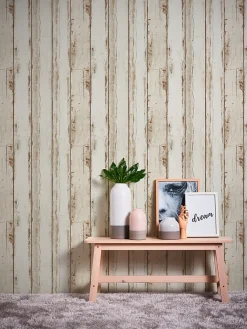 Profhome 368931-GU Papier peint aspect bois lisse mat 5,33 m2