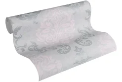 Profhome 953726-GU Papier peint baroque légèrement texturé effet métallique 5,33 m2
