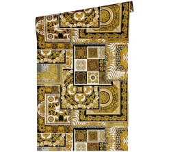 Profhome 370483-GU Papier peint baroque légèrement texturé subtilement chatoyant 7,035 m2
