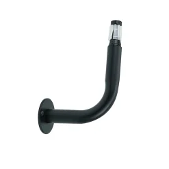 Équerre fixation arrondie pour barre à rideau GoodHome 19 mm Araxos noir
